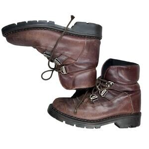 Sorel Dark Brown Leather Ankle Booties